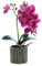 Weduspaty Orchidée Artificielle, Fausses Fleurs d'orchidées de 12,6 Pouces en Vase de Fausses orchidées Plante en Pot pour Table centres de Table à la Maison décor Violet