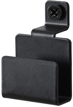 Home Deluxe - Haken für Akustikpaneel SCAF - 6er Set, ca. 4,3 x 2,6 cm, pulverbeschicht, Schwarz, zum einhängen I Wandregal, Wandorganizer, Schweberegal