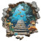 COVPAW Wandtattoo 3D Wandaufkleber Unterwasserwelt Bodenaufkleber Wandsticker Fisch Meer Aquarium Tropisches Fische Kinderzimmer Wohnzimmer Babyzimmer Schlafzimmer Wanddeko (Unterwasserwelt)