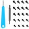 Yaluyo RingDoorbell Screws Replacement, Blue Double-Ended T6 T15 Screwdriver Kit with 20Pcs/5Set Doorbell Security Screws for Camera Video Doorbell Maintenance and General Household Tasks