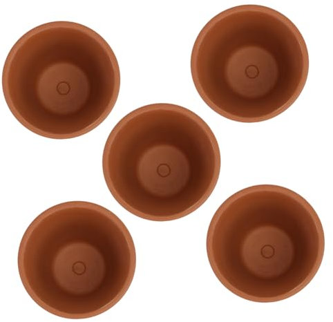 SUPVOX Pots en Terre Cuite 5 Pcs Jardinières pour Plantes Succulentes avec 5 Saucers Pots De Plantation en Argile Baked Idéal pour Le Jardin Et La Décoration Intérieure
