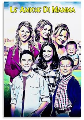 EGLOBICH Fuller House 1 TV-Show-Poster, Wandkunst, dekoratives ästhetisches Leinwandposter, 50 x 75 cm, Unframe-Fuller House 1