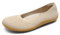 DREAM PAIRS Women's Ballet Flats, Wide Toe Box Knit Flats for Women with Arch Support, Comfortable Slip On Dressy Travel Work Business Office Shoes for Women,Size 5,Nude,DWUMFA2509