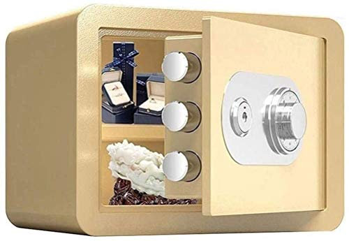 OLLREUWYHD Feuerfester wasserdichter Safe, Tresorsafe für Zuhause und Schließfächer, feuerfest für das Büro zu Hause/Schwarz/30 cm