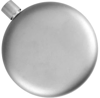 Petaca redonda de metal a prueba de óxido, contenedor portátil de licor de 180 ml de capacidad, para vino y bebidas