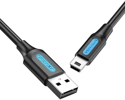 Watio Wave Cable USB - cable 2.0 mini USB a USB, 2 metros de longitud, color negro, ideal para transferencias de datos y carga de dispositivos.*