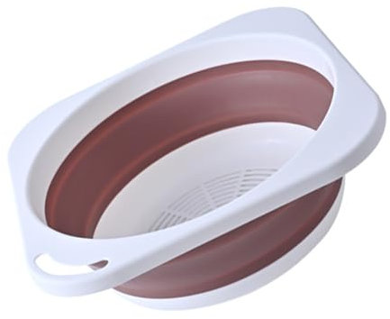 WRITWAA lavabo pieghevole portatile lavaggio secchio pieghevole bacino facciale piccolo lavabo Bacino d'acqua pieghevole bacino del bacinella per lavare i piatti plastica rosa