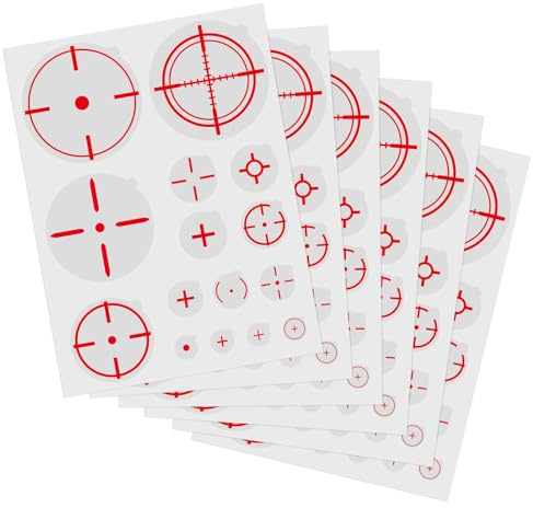 GSCWLD 90PCS Aim Assist Stickers for FPS Games,Static Cling FPS Shooting Target Stickers,Transparent Game Focus Monitor Decal for TV,Mobile Phone(0.39-1,Crosshair)