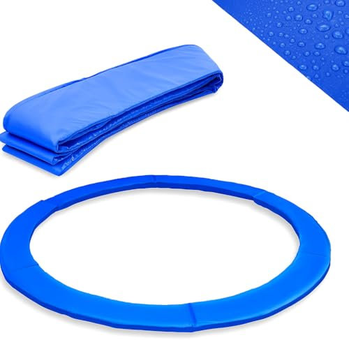 Trampolin Randabdeckung 366 cm – Reißfester & Wetterbeständiger Schutzrand mit EPE-Schaum, Ersatz Federabdeckung für runde Gartentrampoline (Blau)