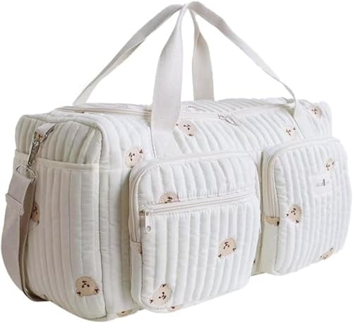 Générique Borsa fasciatoio per mamma leggera, imbottita, borsa per pannolini grande, multifunzione, per maternità e cambio del bambino, per ospedale e weekend