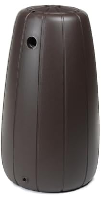 Ondis24 Regentonne 200L Wasserspeicher, UV-Beständiger Kunststoff, Mit Füllautomat, Ablaufventil, Abnehmbarer Deckel, Pflanzeinsatz, 60 x 60 x 104 cm (Braun)