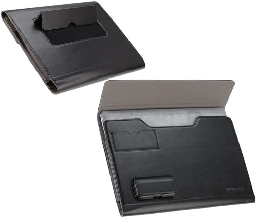 Broonel Black Leather Folio Case - Compatible With Amita 10.95 2-in-1 Touchscreen Mini Laptop