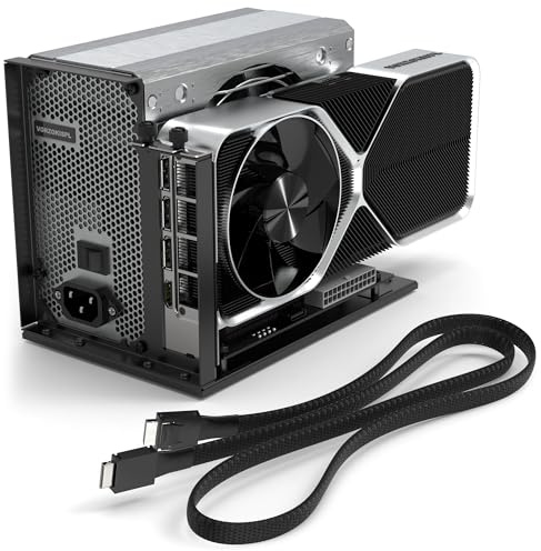 Dock eGPU PCIe 4.0 x4 64Gbps con cavo OCuLink SFF-8611 da 74,9 cm (29,5 pollici), OCuLink SFF-8612 8311 a PCIe x16 Dock GPU esterno per laptop e mini PC, enclosure GPU esterna supporta scheda grafica