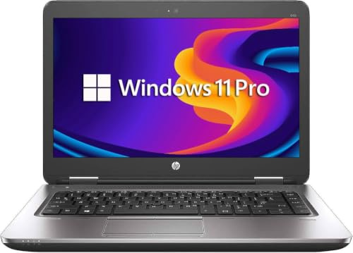 HP ProBook 640 G2 Laptop Business, 14 pollici FHD (1920x1080), Intel Core i3-6100U, 8 GB RAM, 256 GB SSD, Tastiera US QWERTY, Windows 11 Pro (Rcondizionato)