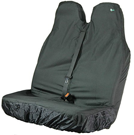 TOWN & COUNTRY COVERS | Van Double Passenger Universal Van Seat Covers, Waterproof, Car Seat Covers, Oil & Mud Resistant, Van Seat Cover, Compatible With Transit Custom Seat Covers, Black