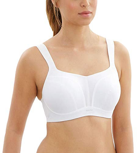Panache Women's Power 5021 Underwire Padded Sports Bra, White 38E