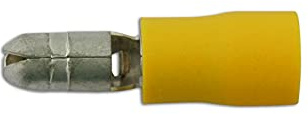Connect 30215 Yellow Male Bullet Terminal 5.0mm 100pc
