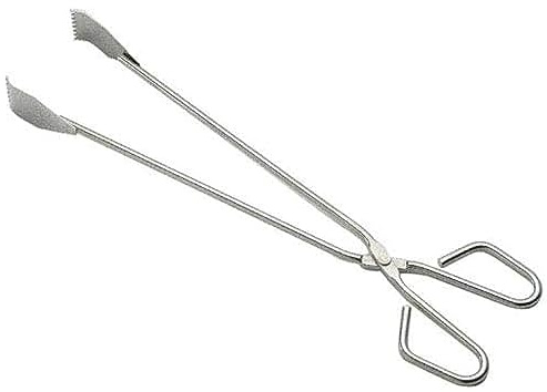 Guison Edelstahl Grill Zange, schwarz, 38 x 6 cm, 10 Stück