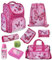 Familando Schulranzen 1. Klasse · ergonomischer Tornister · Schultasche für Jungen und Mädchen (9-teiliges Set mit Sporttasche, Butterfly Schmetterlinge Pink)