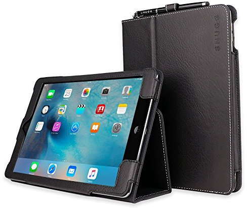 Snugg iPad Air 2 (2014) Schutzhülle, Leder Schutz Klapphülle Case Cover Ständer für Apple iPad - Schwarz