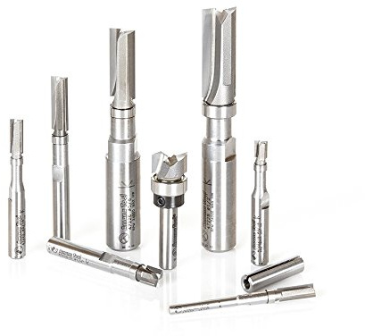 Amana Tool - AMS-600 8-PC Flush Trim Plunge Template with Upper Ball Bearing Guide Router