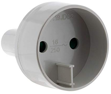 Zenitech - Adaptador De Enchufe De Viaje UE A EE.UU. - Enchufe Macho EE.UU. A Enchufe Hembra UE - Compacto Y Ergonómico - Normativa CE para Seguridad - Blanco