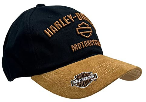 Harley-Davidson Men's H-D Motorcycles Logo Baseball Cap, Black/Brown BCC51639