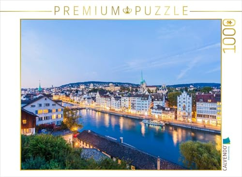 CALVENDO Puzzle Blick vom Lindenhof über die Limmat zum Limmatquai | 1000 Teile Lege-Größe 64 x 48 cm Foto-Puzzle für glückliche Stunden