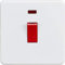 Knightsbridge SF8331NMW Screwless 45A 1G DP Switch with neon-Matt White