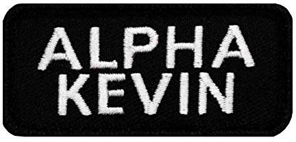 Café Viereck ® Lustiges Fun Patch Gestickt mit Klett – 6,5 cm x 3 cm - Alpha Kevin