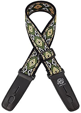 Lock It LIS071 Guitar Strap - Classic Woven, Emerald Isle