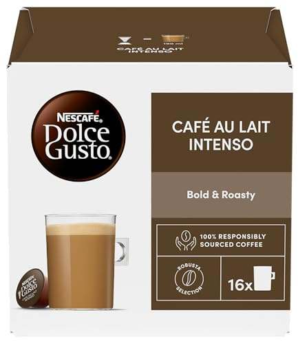 NESCAFÉ Dolce Gusto Café Au Lait Coffee Pods 16 Capsules (16 Servings)