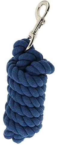 Perfeclan Seil Baumwollseil Führstrick Panikhaken Karabinerhaken Führleine, Navy blau