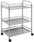 EYEPOWER Edelstahl Küchenwagen 3 Etagen 60x35x77 cm Servierwagen Bad-Rollwagen