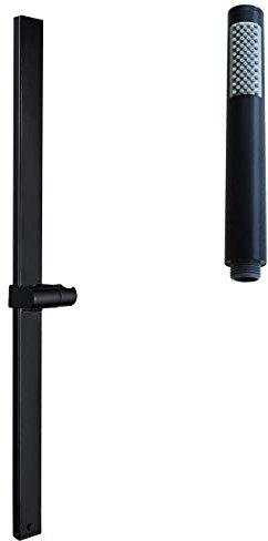 Set de douche barre de douche NT127 - - noir mat, douchette HB03B