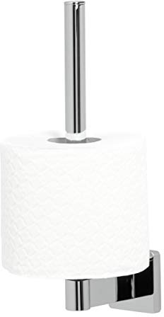 Tiger Dock Toilettenpapierhalter, Premium-Reserverollenhalter aus verchromtem Edelstahl, B x H x T: 5 x 24,5 x 9,4 cm