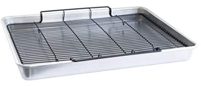 Nordic Ware Sartén Extra Grande para Horno Bandeja para Hornear, Aluminio, Plata