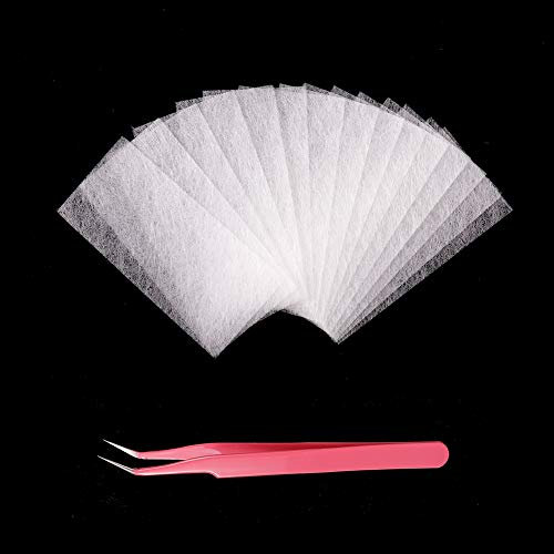 Xinzistar 50 Pezzi Fibra di Vetro per Unghie con Pinzette Ricostruzione Estensione Seta Gel Acrilico Unghie Involucro Kit Nail Art Accessori