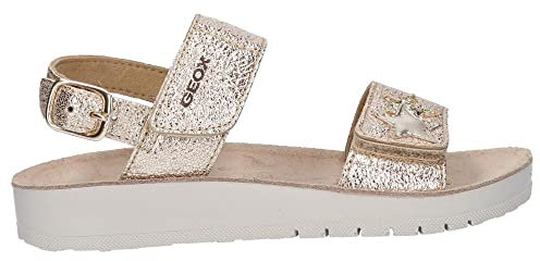Geox Mädchen J Costarei Gi Sandalen, Gold, 27 EU