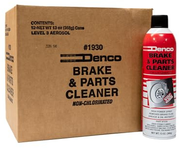 Denco #1930 Brake & Parts Cleaner Spray, Non-Chlorinated, Fast-Drying Degreaser, Low Odor Aerosol, 15.3oz (13oz net wt) (Case of 12)