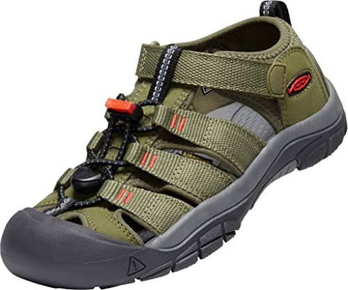 KEEN Newport H2 Sandalen für Kinder, Olive Drab/Orange, 30 EU