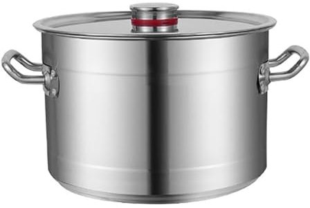 Stock Pot, Catering Commercial/Domestic Thick Stainless Steel Stock Pot, with Lid, for Gas Stove/Induction Cooker (10-30L) Stock Pot (Size : 10L)