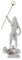 BEAUTIFUL GREEK STATUES Poseidon Griechischer Gott des Meeres mit Dreizack Alabaster-Statue, Figur, 16,5 cm