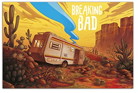 LYML TV-Poster, Motiv: Breaking Bad Landschaftsdruck, Leinwandbild, Wandkunst, modernes Zuhause, Wohnzimmer, Schlafzimmer, Dekoration, Poster (30 x 45 cm), nicht gerahmt)
