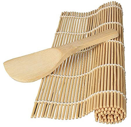 Mllkcao Bambou Sushi Outils Maison Artisanat Sushi Maker Kit Riz Rouleau Moule Cuisine DIY Moule Rouleau Tapis Riz Paddle Ensemble Nouveau