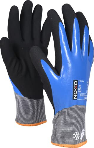 OX-ON HandschuhMan Zeal Winter Winterhandschuhe Arbeitshandschuhe Thermo gefüttert, Gr. 8-11 wasserdicht (7/S), Schnittfestigkeitsstufe B