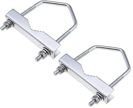 VGOL 2 uds. Soporte en U para antena, soporte de abrazadera para mástil de antena para la mayoría de los postes de antena, accesorios de repuesto de antena de 60mm de ancho interior