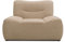DOMO. collection Sessel Boho, Loveseat, Polstersessel im Boho-Style, Bigsofa Garnitur, 122 x 109 x 81 cm (BxTxH), beige
