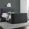 Rigby TV Bed Frame with Ottoman Storage & 2.1 Bluetooth Speaker System (Slate Grey, Double)