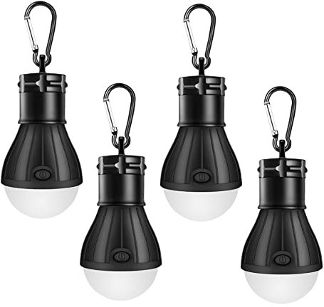 LED Tent Lights Lamp - Camping Gear and Equipment, Compact Camping Light Bulbs, Portable Hanging Battery Powered Tent Lights forHurricane Emergency Backpacking Hiking Outdoor and Indoor, Outage